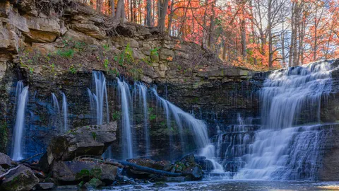 Cliff Waterfall 4K Wallpaper · waterfall · 3840×2160