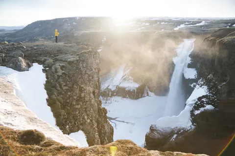 Iceland Falls 4K Wallpaper · waterfall · 3840×2561
