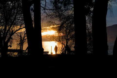 Sunset Silhouette 4K Wallpaper · sunset · 3840×2558