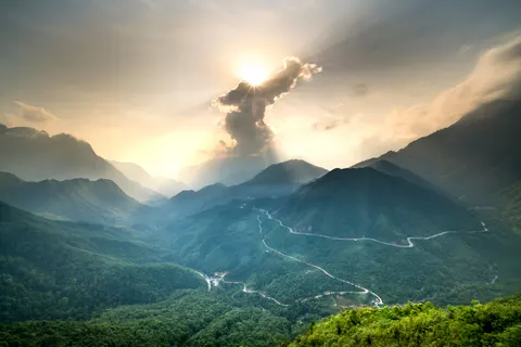 Sunset Mountains 4K Wallpaper · sunset · 3840×2561