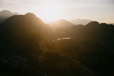 Sunset Mountains 4K Wallpaper · sunset · 3840×2560
