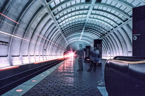 Neon Tunnel 4K Wallpaper · neon · 3840×2548