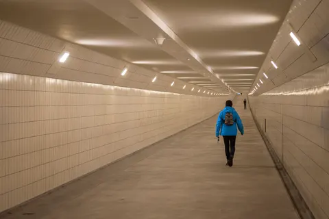 Neon Tunnel 4K Wallpaper · neon · 3840×2563