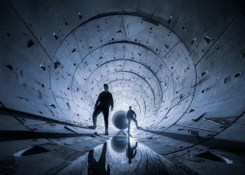 Neon Tunnel 4K Wallpaper · neon · 3840×2745