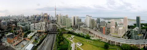Aerial City 4K Wallpaper · aerial · 3840×1326
