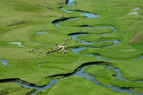 Aerial River 4K Wallpaper · aerial · 3840×2560