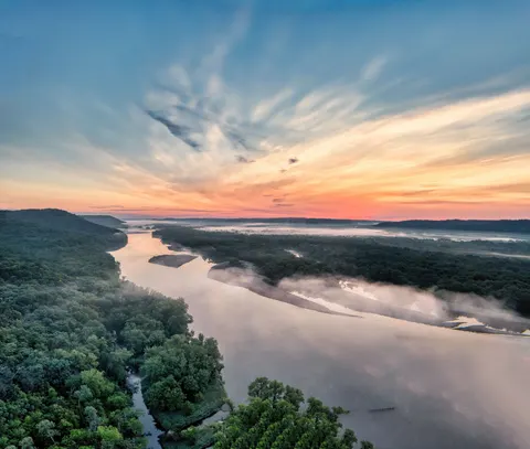 Aerial River 4K Wallpaper · aerial · 3840×3253