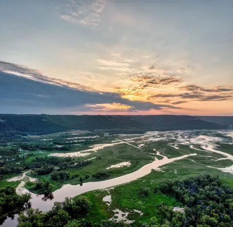 Aerial River 4K Wallpaper · aerial · 3840×3743