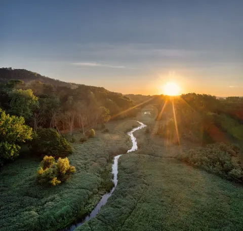 Aerial River 4K Wallpaper · aerial · 3840×3649