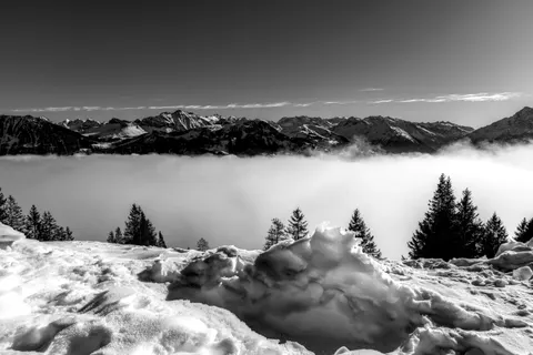 Winter Mountains 4K Wallpaper · winter · 3840×2558