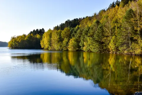 Autumn Lake 4K Wallpaper · autumn · 3840×2560