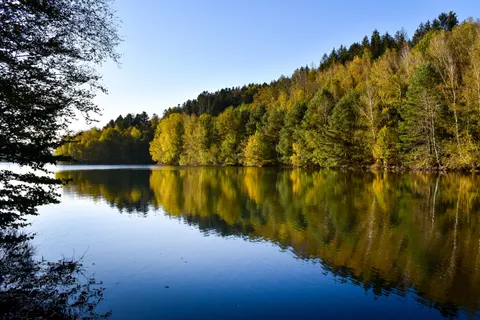 Autumn Lake 4K Wallpaper · autumn · 3840×2560