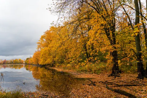 Autumn Lake 4K Wallpaper · autumn · 3840×2560