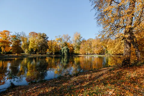 Autumn Lake 4K Wallpaper · autumn · 3840×2560