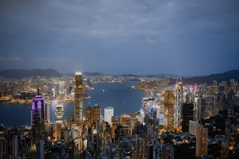 Hongkong bei Nacht 4K Hintergrundbild · city · 3840×2560