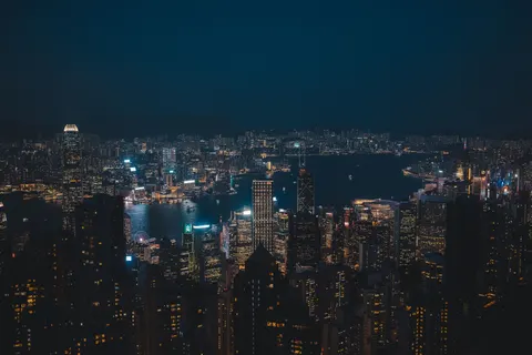 홍콩의 밤 4K 배경화면 · city · 3840×2560
