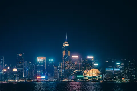 Hongkong bei Nacht 4K Hintergrundbild · city · 3840×2560