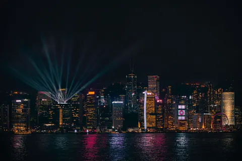 Tapeta Hongkong Nocą 4K · city · 3840×2560