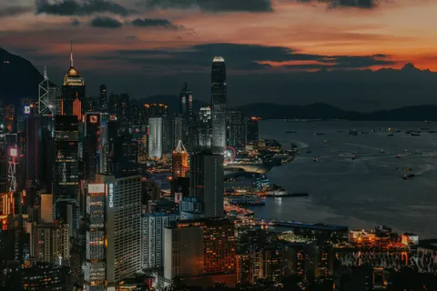 홍콩의 밤 4K 배경화면 · city · 3840×2560