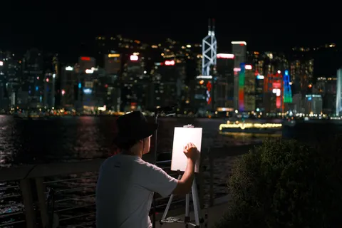 홍콩의 밤 4K 배경화면 · city · 3840×2560
