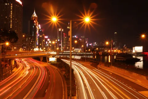 Tapeta Hongkong Nocą 4K · city · 3840×2560