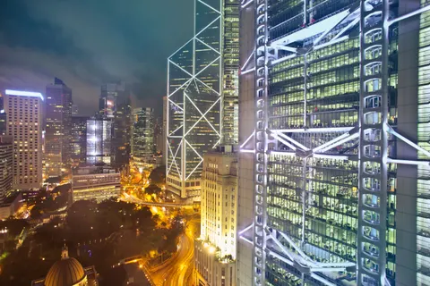 Tapeta Hongkong Nocą 4K · city · 3840×2560