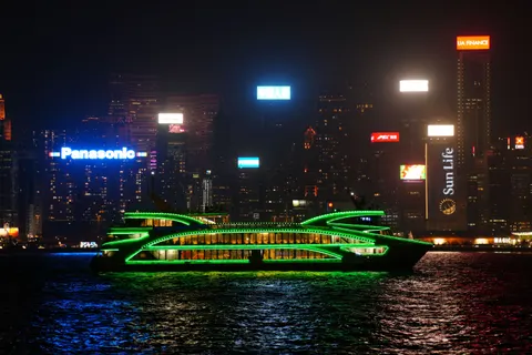 Hongkong bei Nacht 4K Hintergrundbild · city · 3840×2560