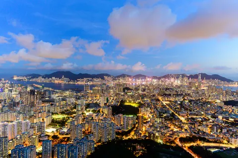 Fond d'écran Hong Kong de nuit 4K · city · 3840×2555