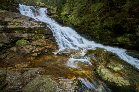 Forest Waterfall 4K Wallpaper · waterfall · 3840×2560