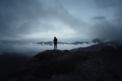 Dark Mountains 4K Wallpaper · dark · 3840×2560