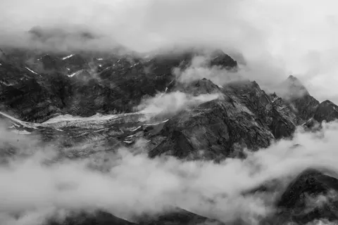 Dark Mountains 4K Wallpaper · dark · 3840×2563