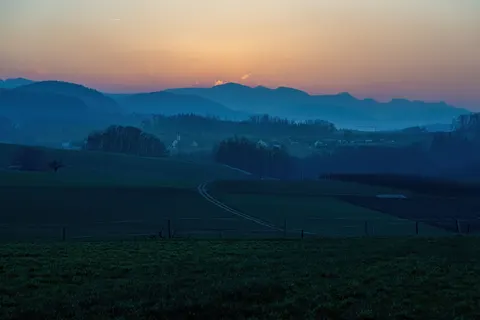 Sunset Mountains 4K Wallpaper · sunset · 3840×2560