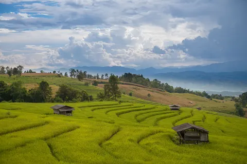계단식 논 4K 배경화면 · nature · 3840×2563