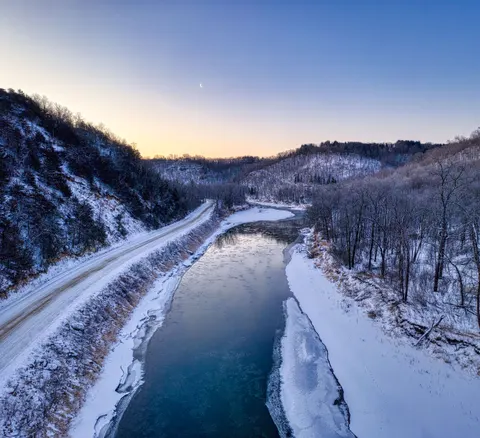 Aerial River 4K Wallpaper · aerial · 3840×3498