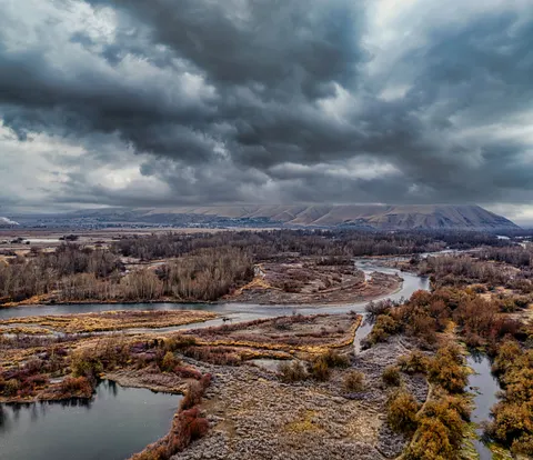 Aerial River 4K Wallpaper · aerial · 3840×3317