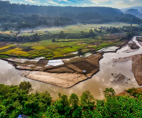 Aerial River 4K Wallpaper · aerial · 3840×3188