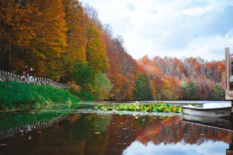 Autumn Lake 4K Wallpaper · autumn · 3840×2560