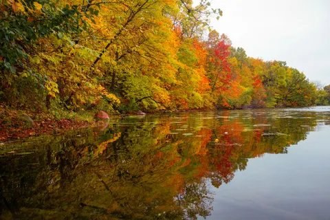 Autumn Lake 4K Wallpaper · autumn · 3840×2560