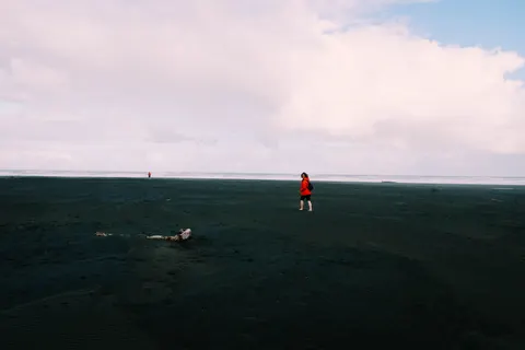 Black Sand Beach 4K Wallpaper · travel · 3840×2560