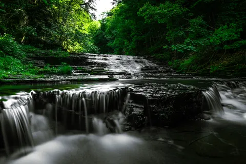 Forest Waterfall 4K Wallpaper · waterfall · 3840×2560