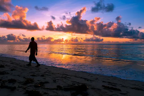 Fondo de pantalla Atardecer tropical 4K · tropical · 3840×2560