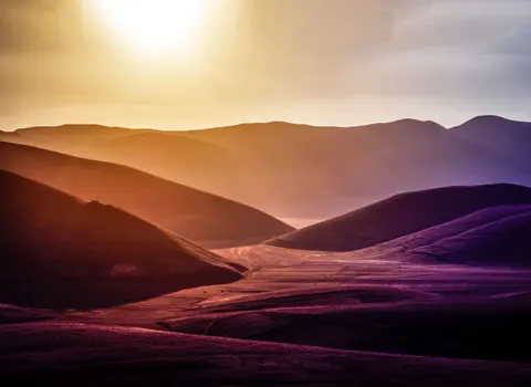 Sunset Mountains 4K Wallpaper · sunset · 3840×2802
