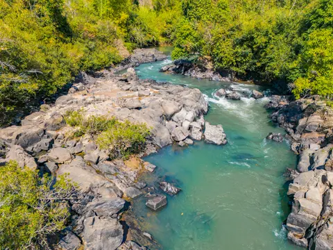Fondo de pantalla Río aéreo 4K · aerial · 3840×2880