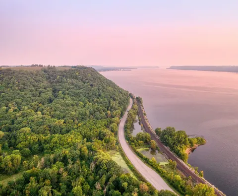 Aerial River 4K Wallpaper · aerial · 3840×3165