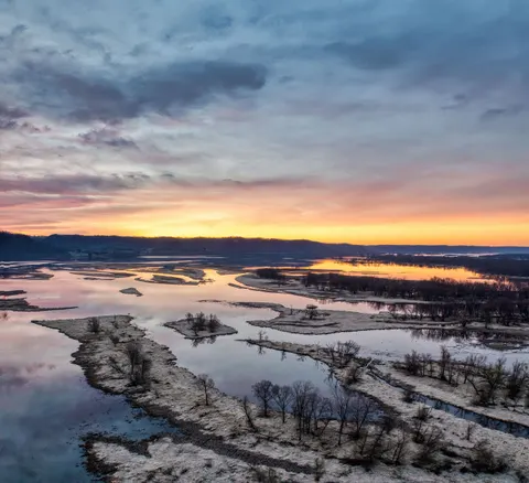 Aerial River 4K Wallpaper · aerial · 3840×3501