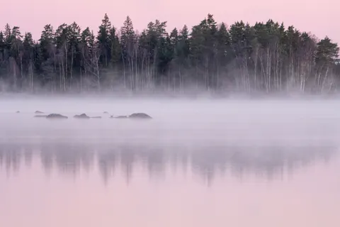 Misty Mountain Lake 4K Wallpaper · nature · 3840×2560
