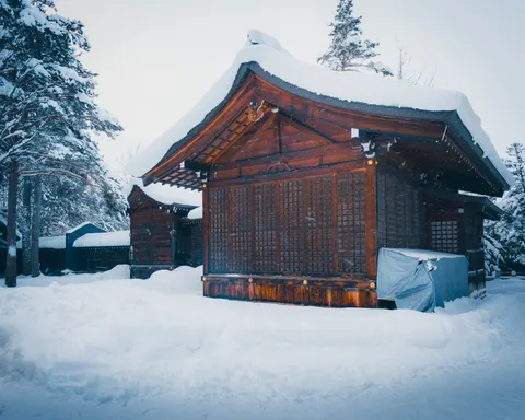 Winter Cabin 4K Wallpaper · winter · 3840×3072