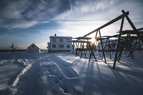 Fond d'écran Chalet d'hiver 4K · winter · 3840×2560