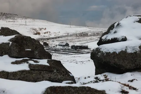 Winter Cabin 4K Wallpaper · winter · 3840×2561