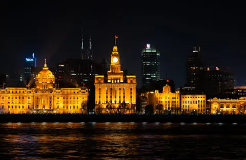 Tapeta Szanghaj Nocą 4K · city · 3840×2506